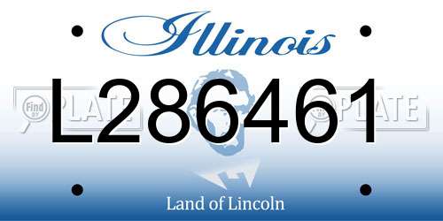 L286461 Illinois License Plate