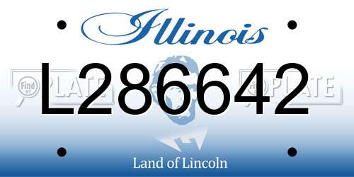 L286642 Illinois License Plate