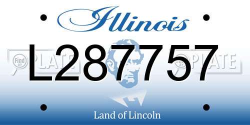 L287757 Illinois License Plate