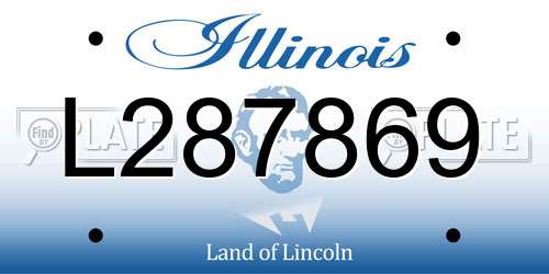L287869 Illinois License Plate
