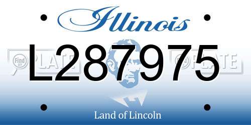 L287975 Illinois License Plate