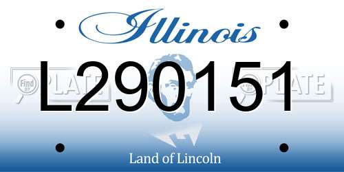L290151 Illinois License Plate
