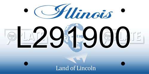 L291900 Illinois License Plate