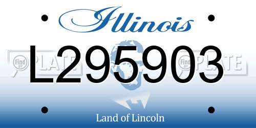 L295903 Illinois License Plate