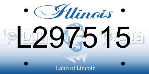 L297515 Illinois License Plate