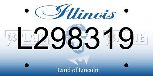 L298319 Illinois License Plate