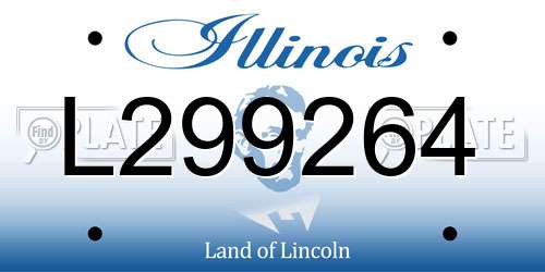L299264 Illinois License Plate