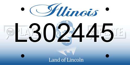 L302445 Illinois License Plate