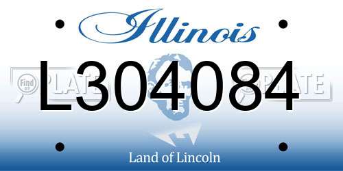 L304084 Illinois License Plate