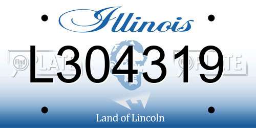 L304319 Illinois License Plate