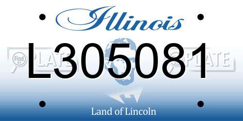 L305081 Illinois License Plate