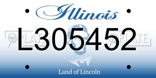 L305452 Illinois License Plate