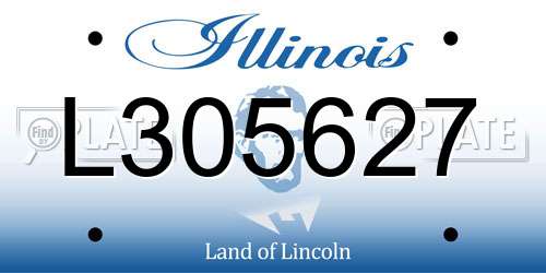 L305627 Illinois License Plate