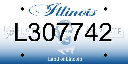 L307742 Illinois License Plate