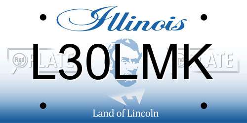 L30LMK Illinois License Plate