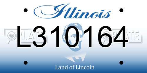 L310164 Illinois License Plate