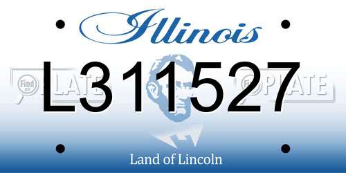 L311527 Illinois License Plate