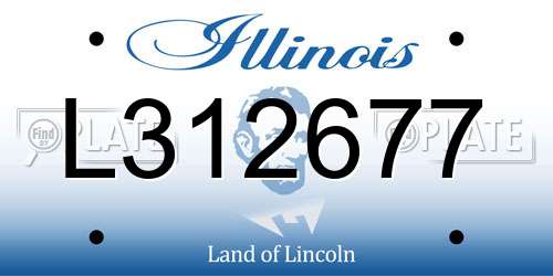 L312677 Illinois License Plate
