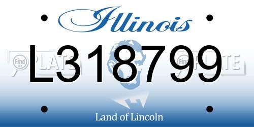 L318799 Illinois License Plate