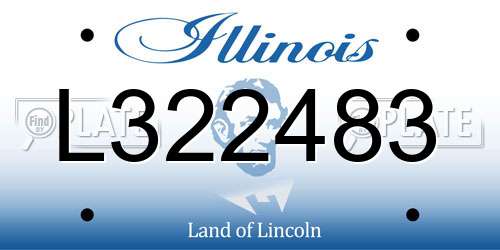 L322483 Illinois License Plate