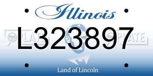L323897 Illinois License Plate