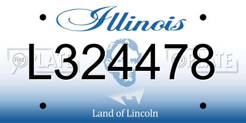 L324478 Illinois License Plate