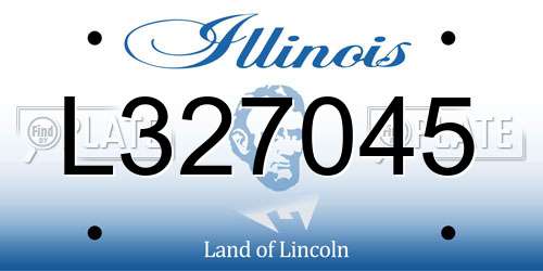 L327045 Illinois License Plate