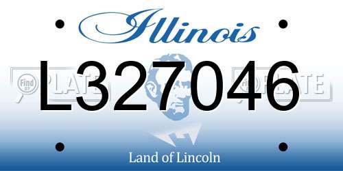 L327046 Illinois License Plate