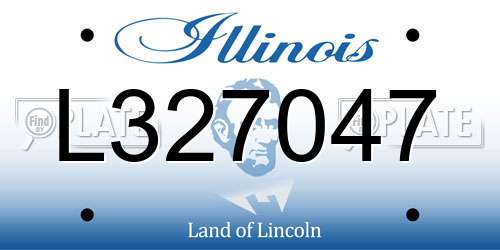 L327047 Illinois License Plate