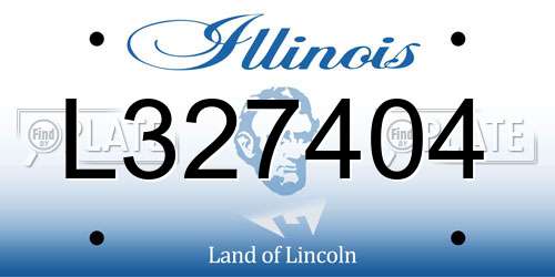 L327404 Illinois License Plate
