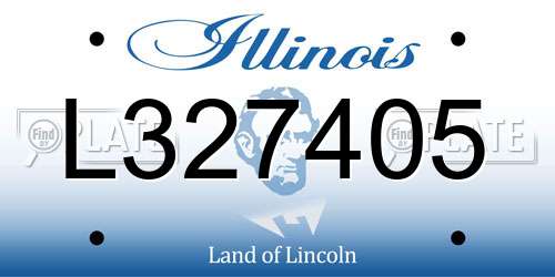 L327405 Illinois License Plate