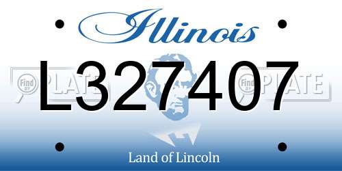 L327407 Illinois License Plate