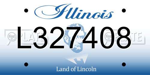 L327408 Illinois License Plate