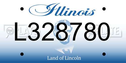L328780 Illinois License Plate