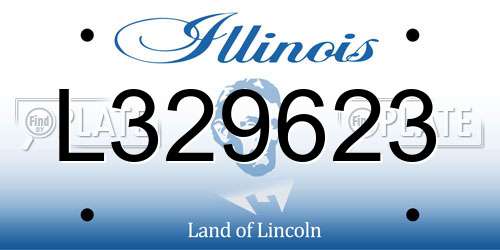 L329623 Illinois License Plate