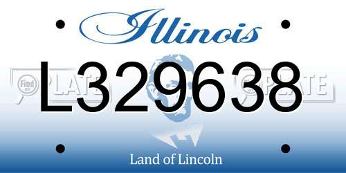 L329638 Illinois License Plate