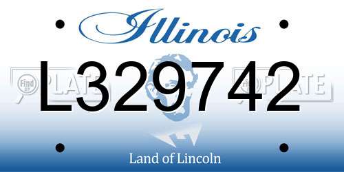 L329742 Illinois License Plate