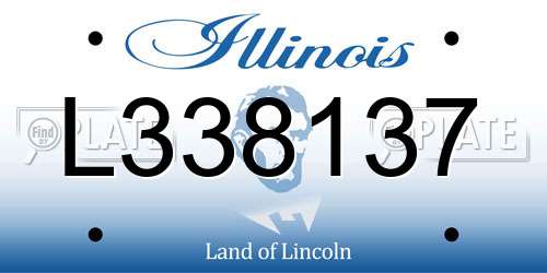L338137 Illinois License Plate