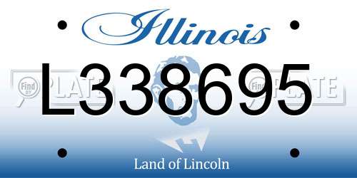 L338695 Illinois License Plate