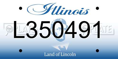 L350491 Illinois License Plate