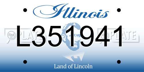 L351941 Illinois License Plate