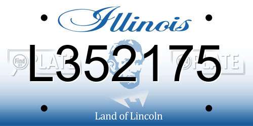L352175 Illinois License Plate