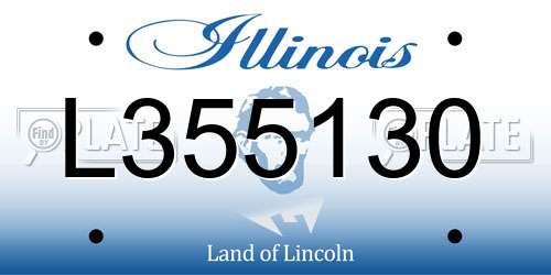 L355130 Illinois License Plate