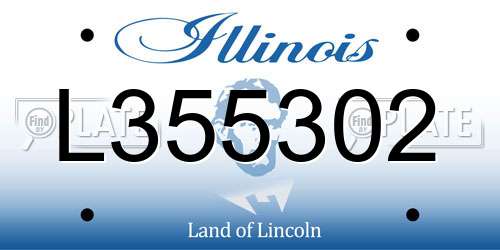 L355302 Illinois License Plate