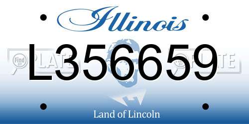 L356659 Illinois License Plate