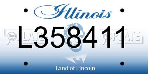 L358411 Illinois License Plate