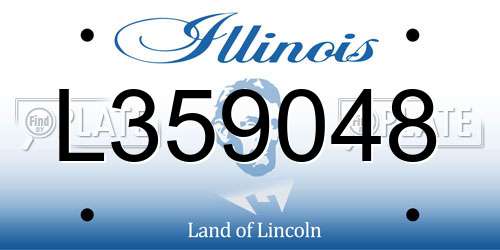 L359048 Illinois License Plate