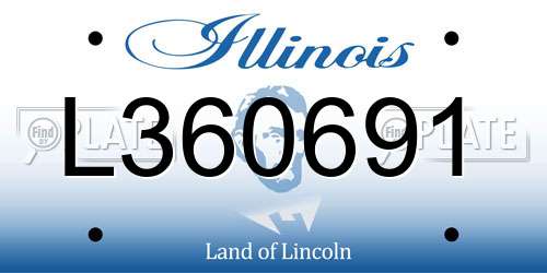 L360691 Illinois License Plate