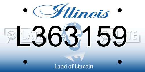 L363159 Illinois License Plate