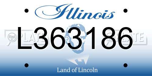 L363186 Illinois License Plate